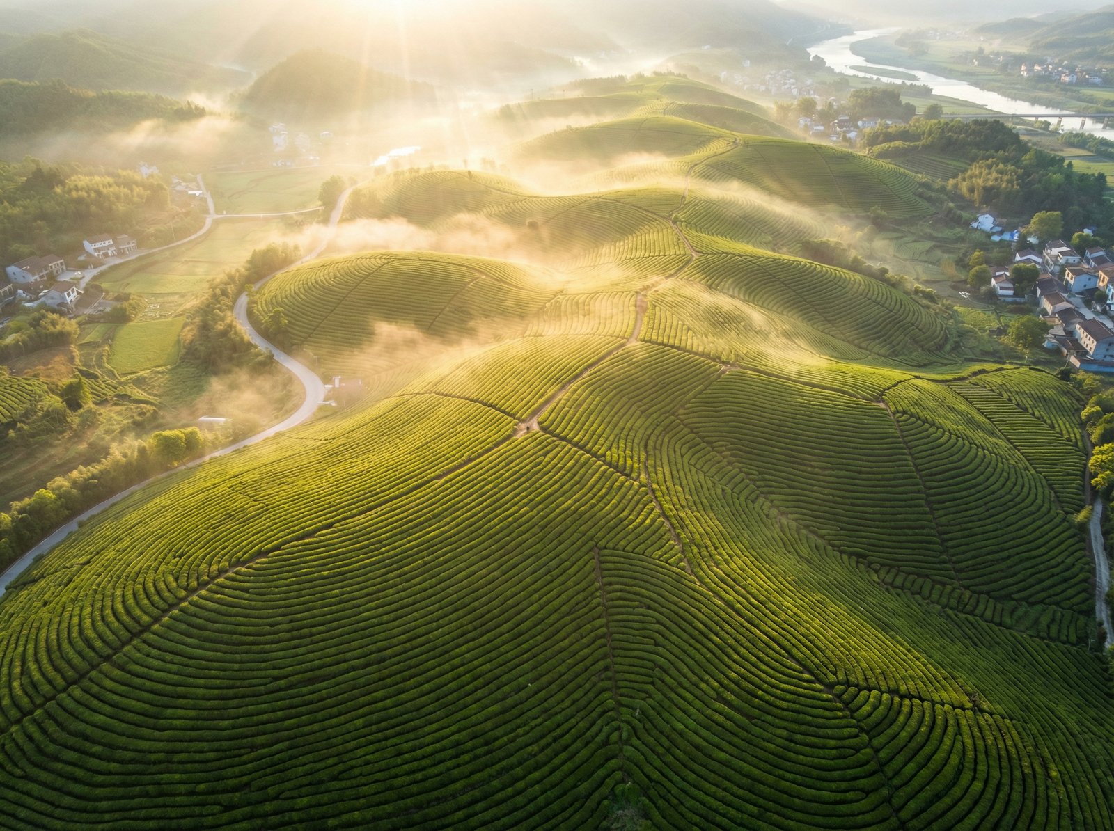 黑丝视频：万亩茶园航拍植物视频纪录片